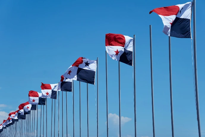 a row of texas state flags blowing in the wind